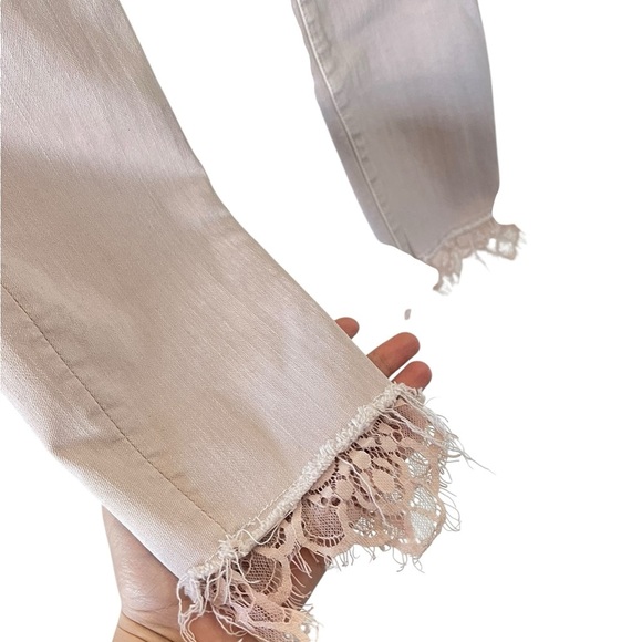 MOTHER Women's Skinny Jeans in Cream - Picture 4 of 8